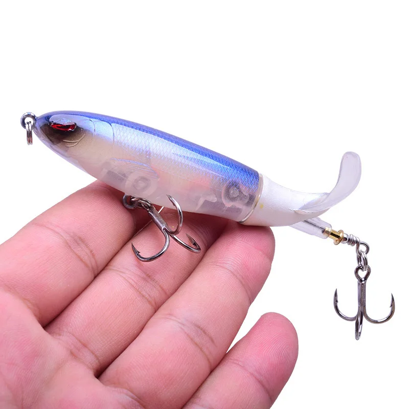 1 Pcs Top Water Spinner Fishing Lures 10cm 13.5g Propeller Soft Tail Spin Wobblers With Strong Hooks Artificial Bait Bass Pike