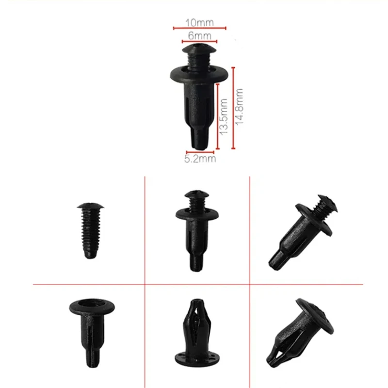 

20Pcs For 5.2MM Hole OE: 86157-37000 Auto Expansion Screw Clips Car Ventilation Cover Clips For Hyundai Azera C02