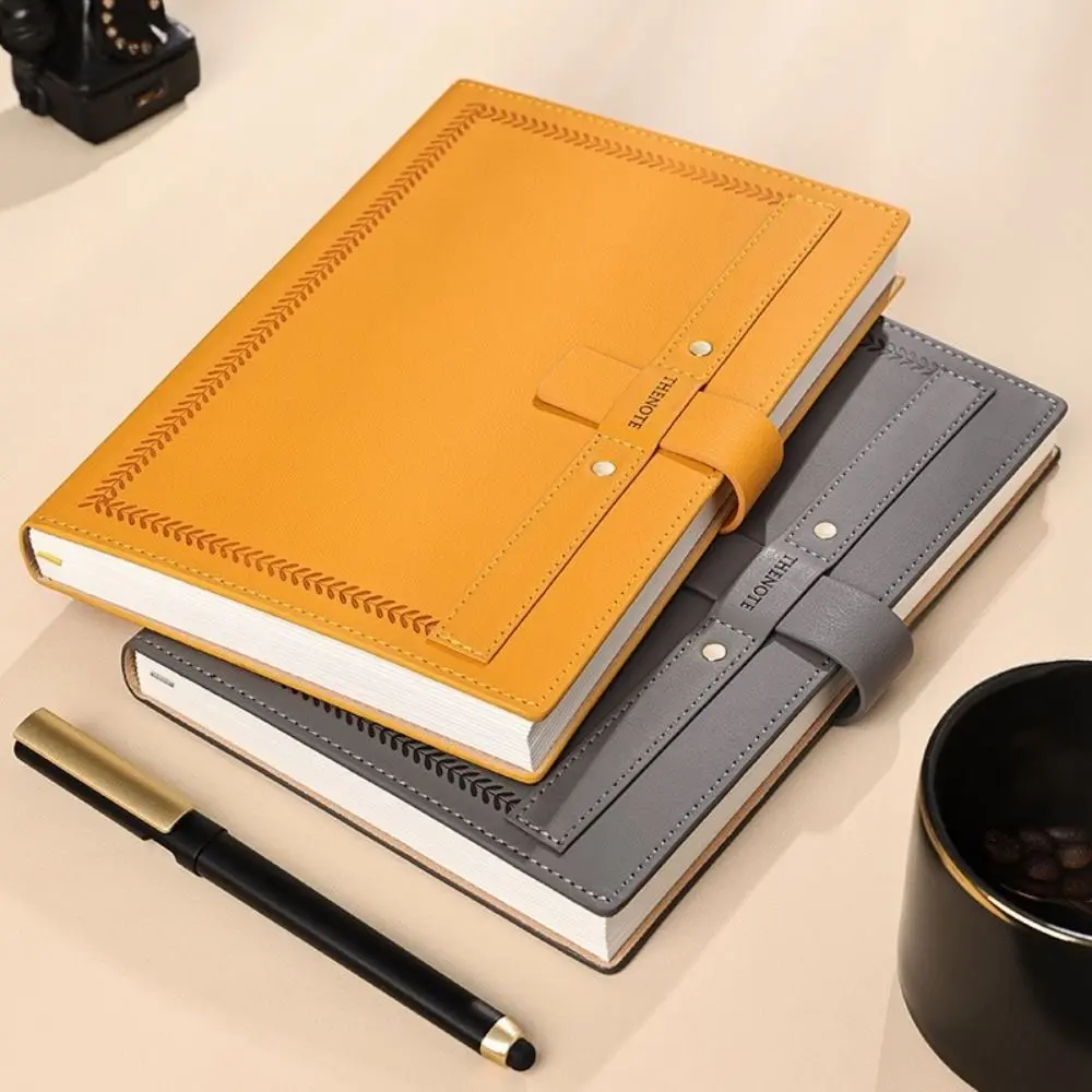 

288 Pages A5 Notepad PU Leather Cover Frosted Texture Business Office Notebook Dirt-resistant Waterproof Diary Students Writing