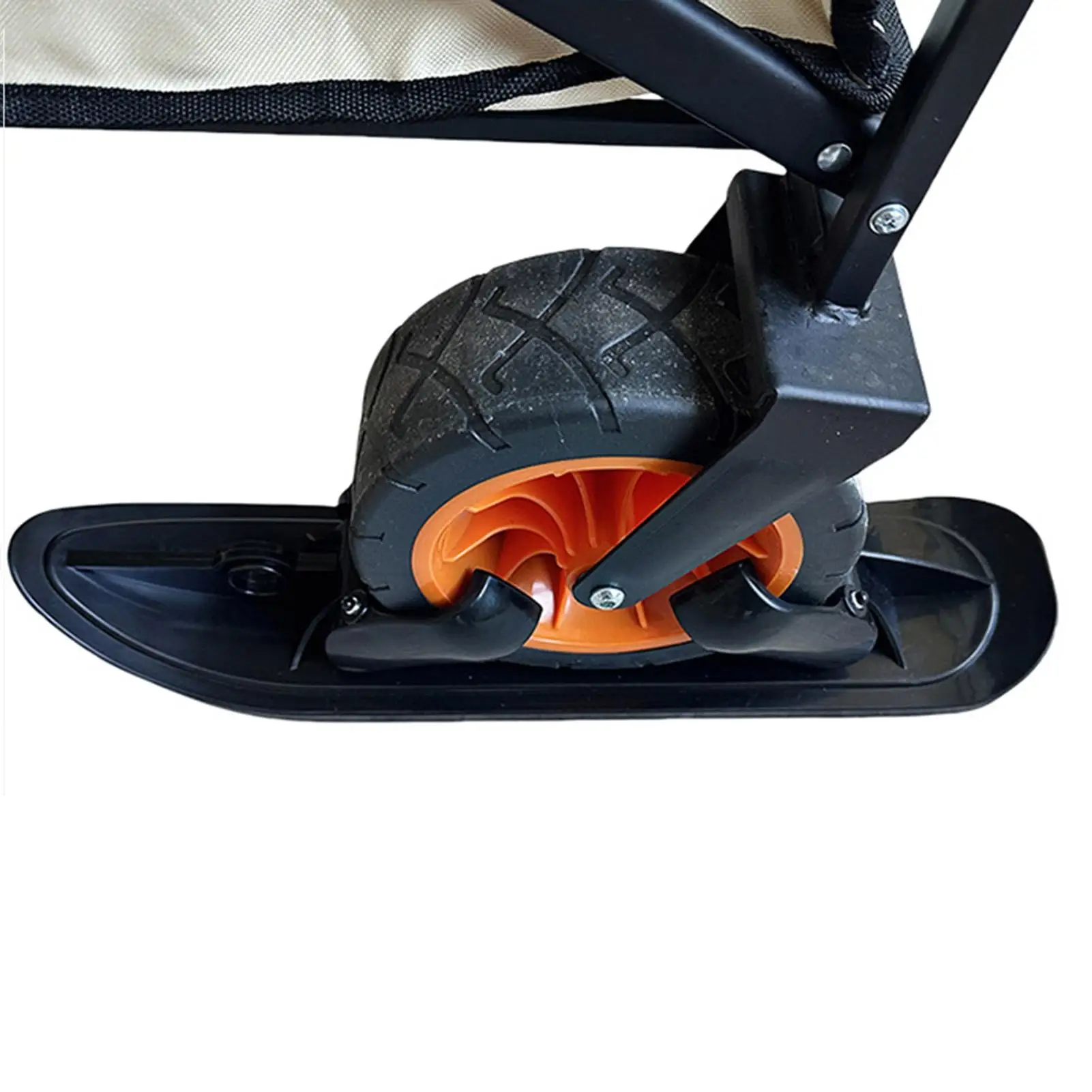 Scooter Ski Sled 2 in 1 Snow Sledge Board Outdoor Winter Snowboards Ski Sled Board for Golf Carts Bike Skiing Attachment