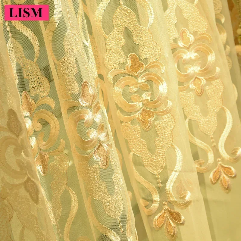European Luxury Curtains For Living Room Bedroom Blackout Thicken Velvet Decor Custom White Tulle Solid Color Fabric Valance