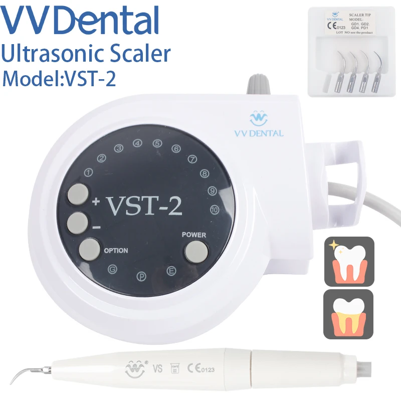 VVDental VST-2 Ultrasonic Dental Scaler Suitable for SATELEC/DTE With 5 Working Tips Teeth Oral Cleaning Whitening Dental Scaler