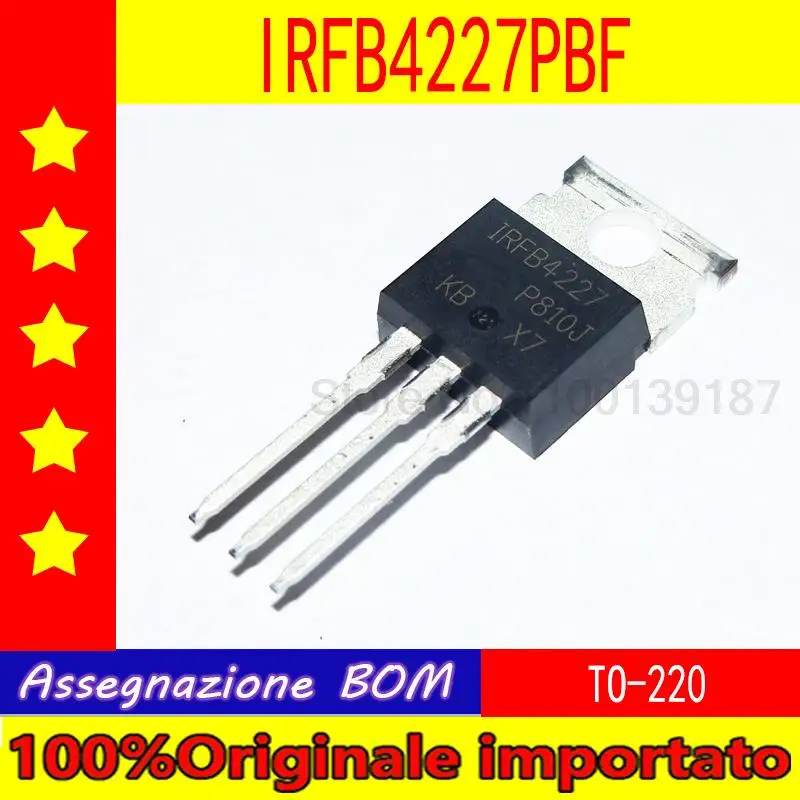 10pcs/lot    IRFB4227PBF IRFB4227 FB4227 TO-220 N-channel 200V 65A MOS tube PDP switch