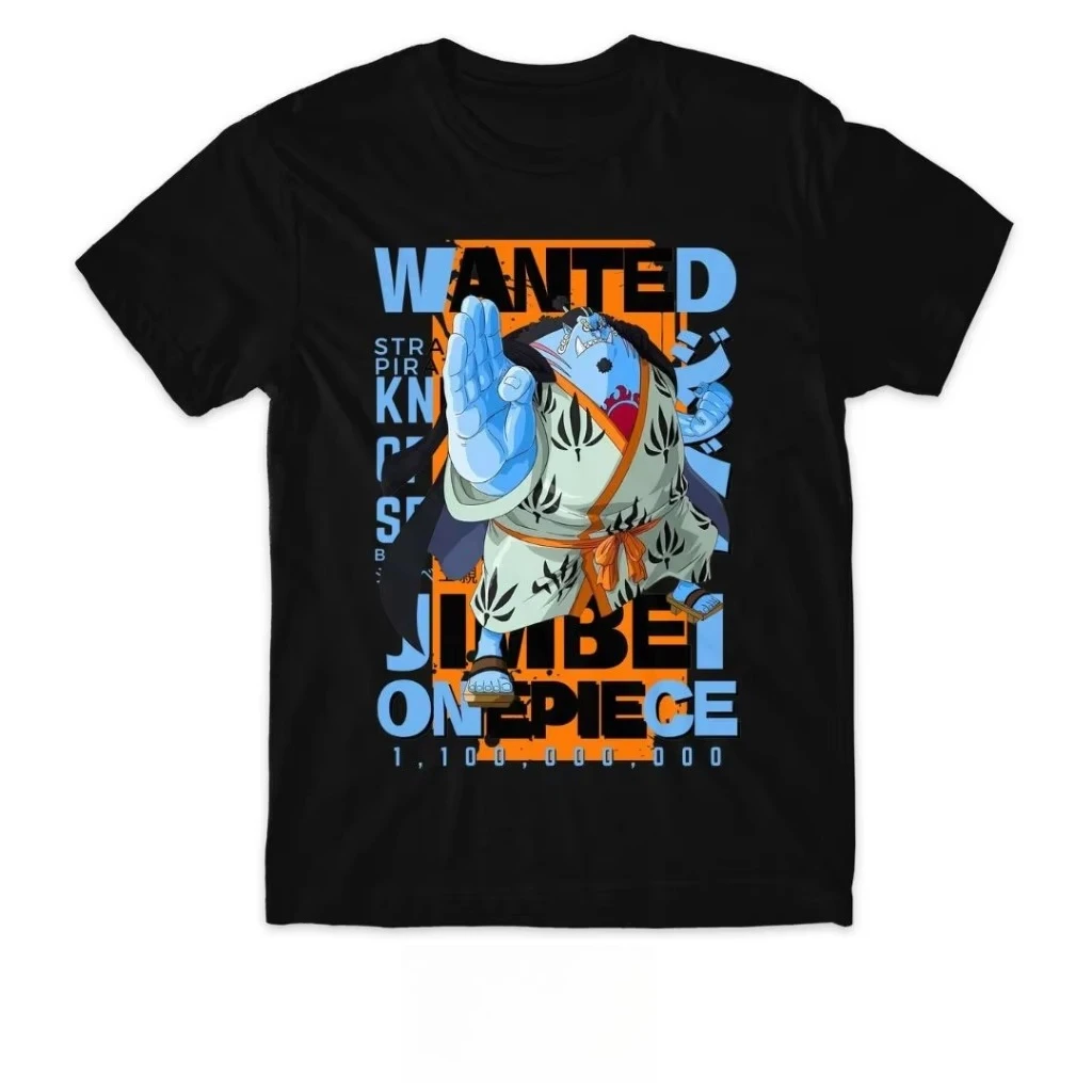 

2026 new Anime "One Piece" Golden Ice Summer T-shirt - Harajuku style - Men's and Women's sizes - Loose and retro street style