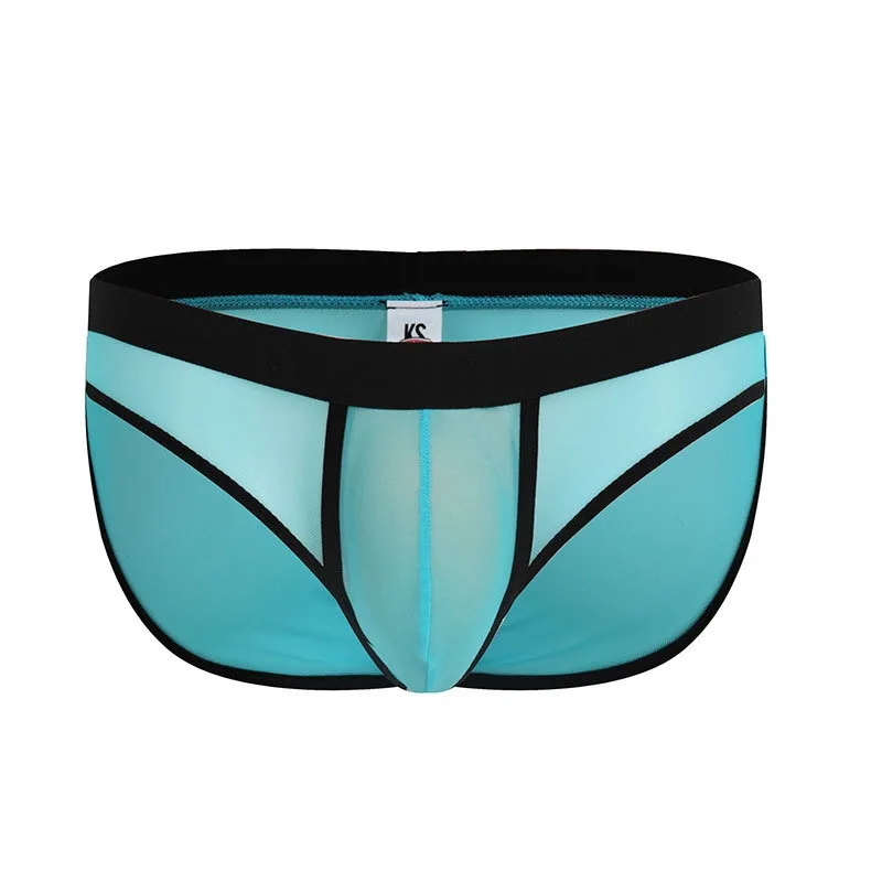 Men's Underwear Ultra-thin Low-rise Breathable Mesh Triangle Pants Briefs