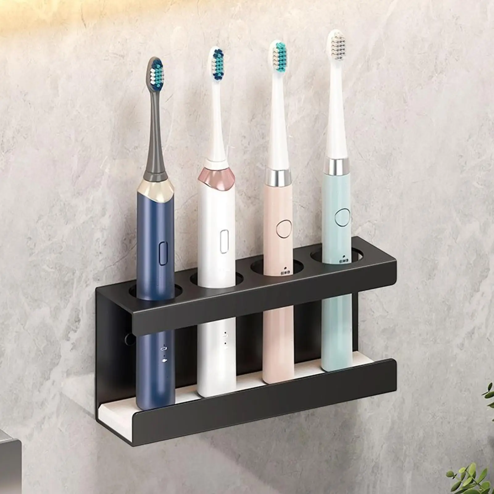 Soportes para cepillos de dientes sin perforación, soporte de pared con Base de diatomita, soporte para cepillos de dientes de baño, estante de almacenamiento para pasta de dientes y cocina