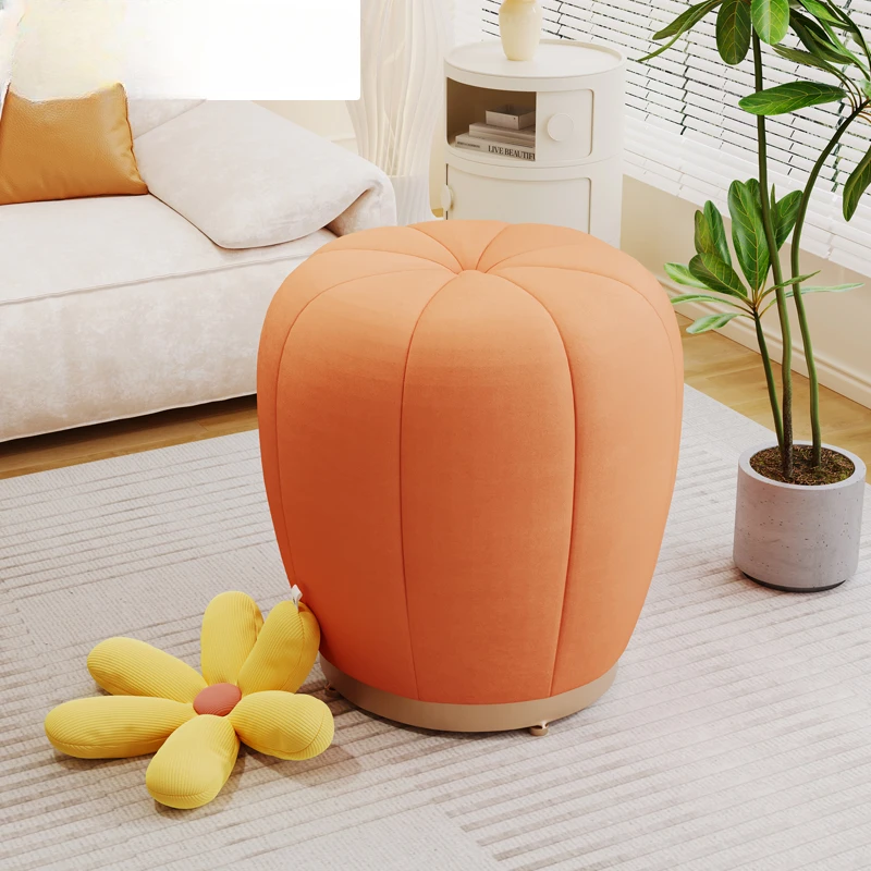 

* Табурет для макияжа для девочек, комод для спальни, маленький круглый табурет с тыквой, табурет для гардероба