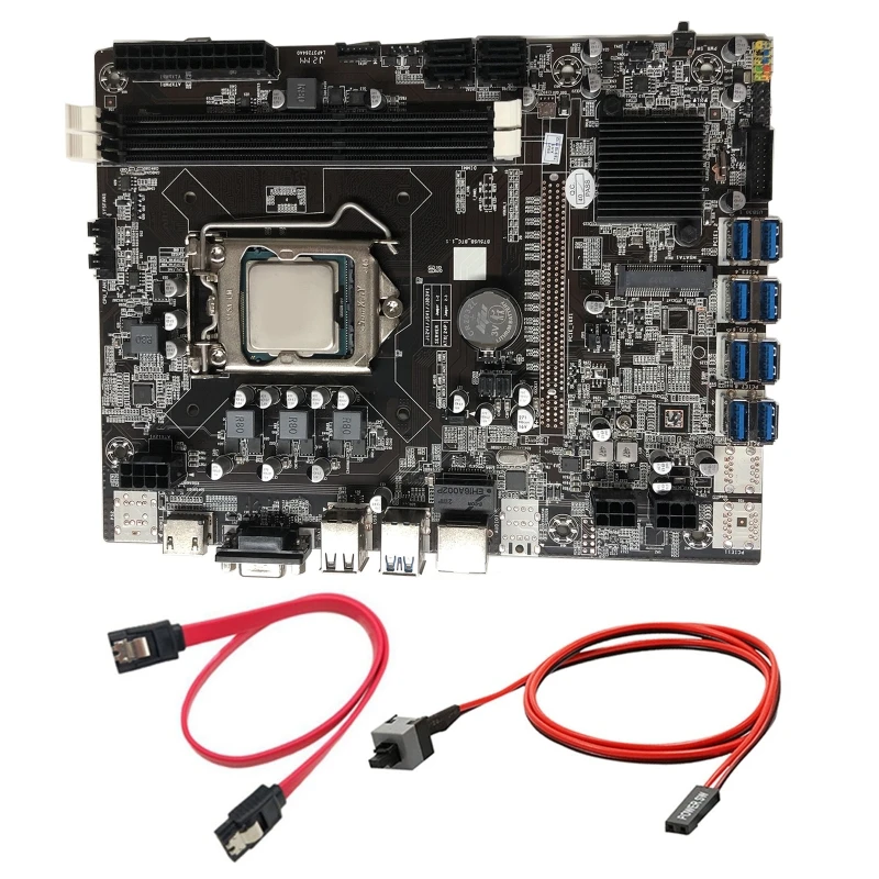 

Computer Mining Motherboard 8 USB3.0 to PCIE B75 Mining Equipment for BTC Miner