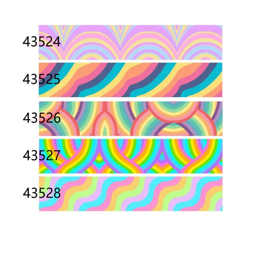 

50yards Rainbow Stripe Printed Grosgrain Ribbon Packing for Hairbows Craft Supplies DIY Accessories