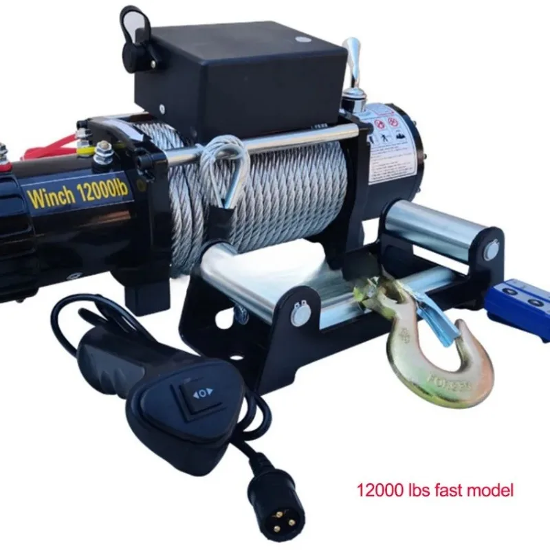 13500LBS 12V/24V Electric Winch with Remote Control for Car Trailer Ropes Towing Strap ATV Truck Off Road