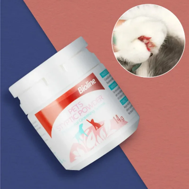 Polvo estiptico para mascotas seguro para perros y gatos, tapón de sangre para cachorros, crema hemostática rápida profesional, curación de heridas, polvo para uñas de pies