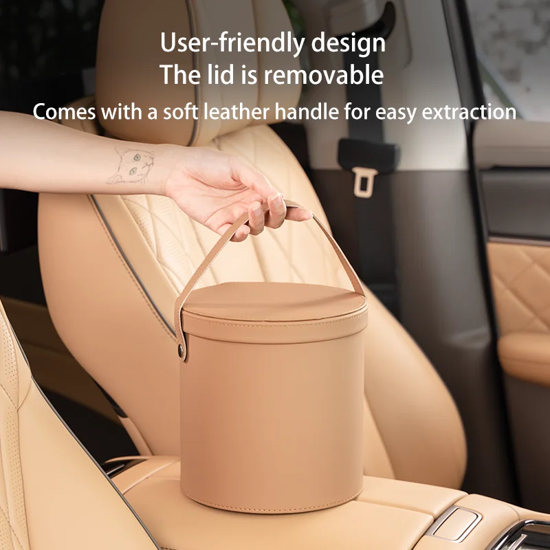 Car Trash Can,For DENZA Multi-functional Storage Box, leather Storage Box, Car Small Accessories