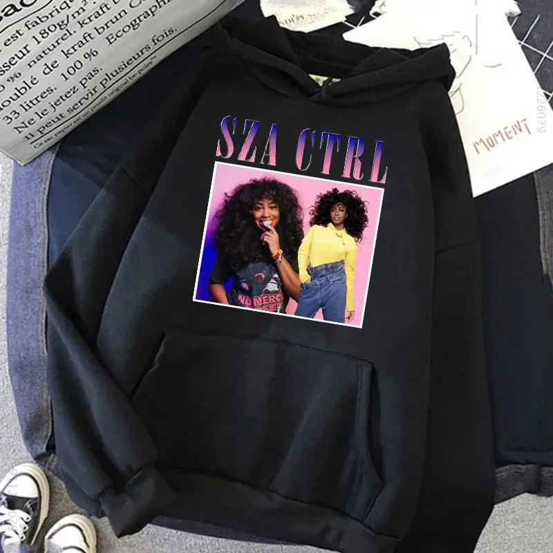 كنزة صوفية مطبوعة للأيام الجيدة من SZA ، كنزات بغطاء رأس بجولة حفلات موسيقية ، كنزة صوفية جمالية عتيقة بأكمام طويلة ، كنزة صوفية للشارع ، رجال ونساء ، خريف