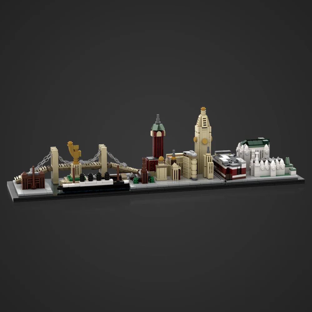 Gobricks MOC 1900's New York City Skyline Building Blocks Model 19th Century Famous Landmarks in New York Bricks Assembly Toys