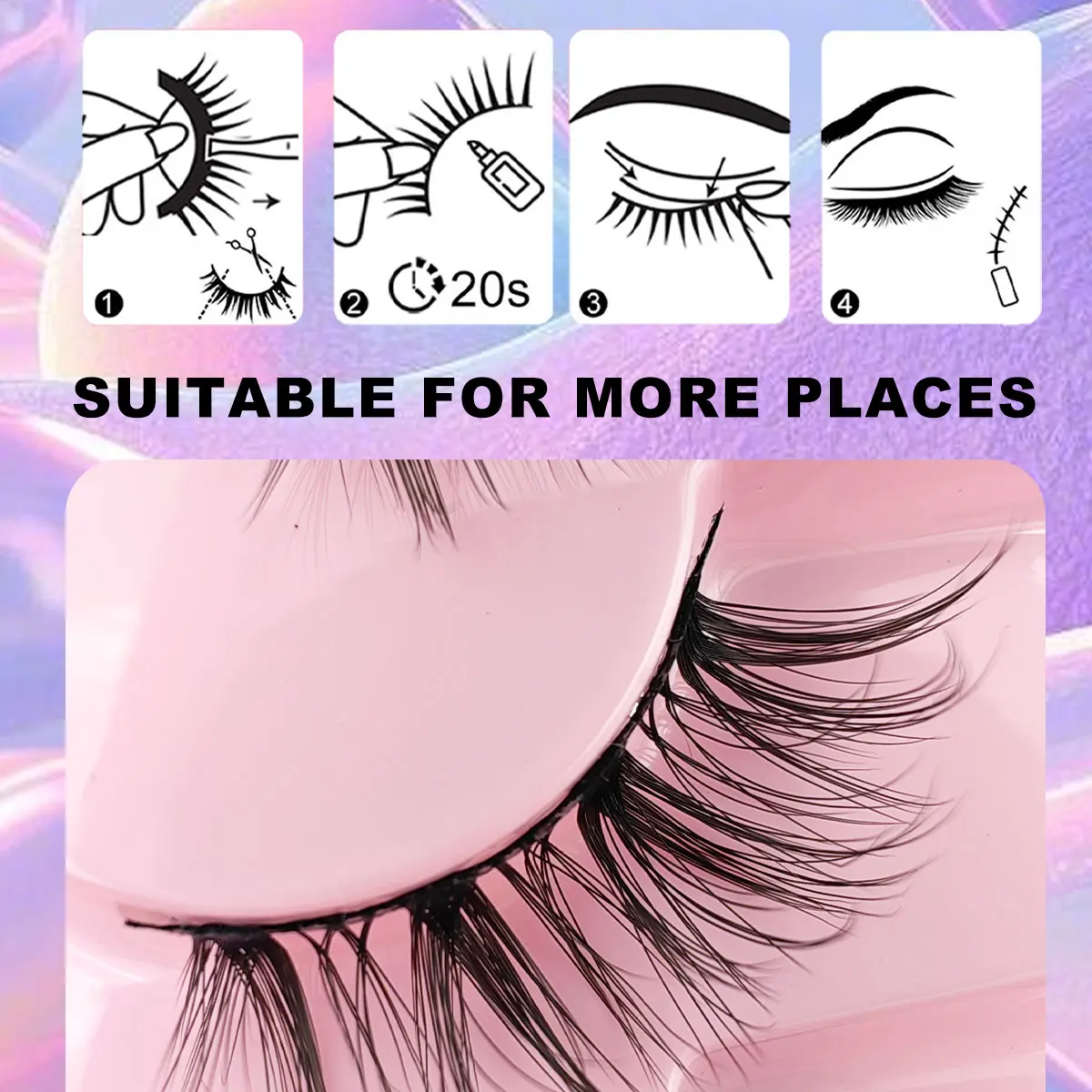 7 أزواج ثلاثية الأبعاد متعددة الطبقات رقيق نصف رموش عين القطة الطبيعية الرموش الصناعية سهلة الارتداء متعددة الاستخدامات للمناسبات المختلفة #5