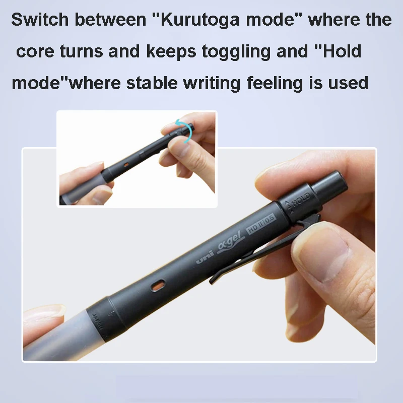 Japan Uni Mechanical Pencil 1009GG Lapices 0.3MM/0.5MM Alpha-Gel Switch Hold & Kuru Toga Automatic Pencils Anti-Broken Core image 2