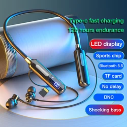 EARDECO With Sports Chip Bluetooth Headphone Bass Wireless Headphones With Microphone Neckband Earphones Steps Calorie Stopwatch