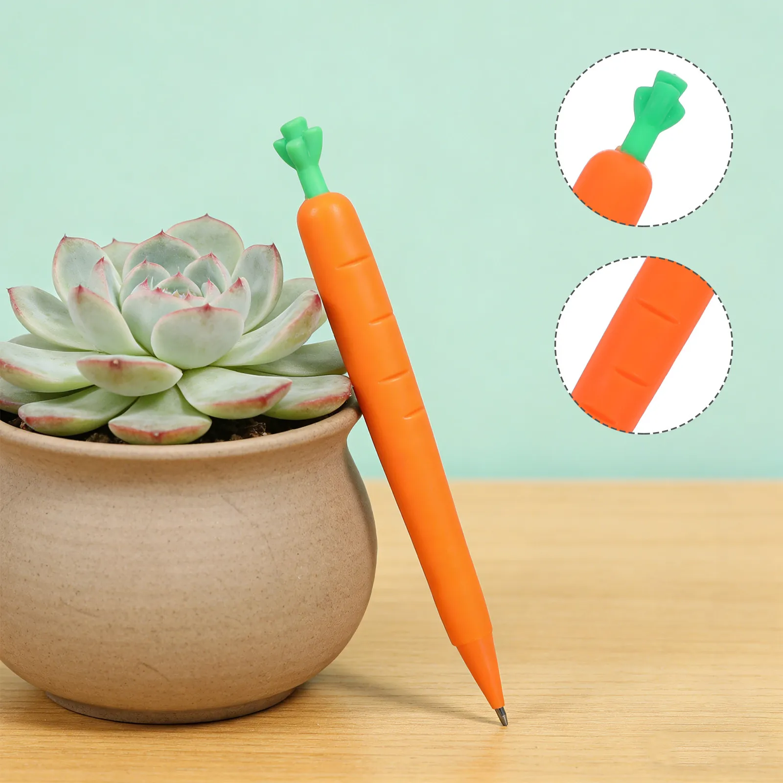 12Pcs Carrot Mechanical Pencil Cartoon Automatic Writing Pen Creative Student Stationery Cute School Supplies Cute Carrot Pencil