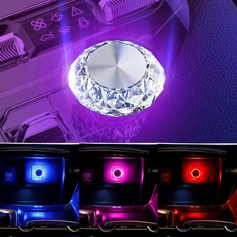 Car Portable USB Ambient Light Mini LED Decorative Atmosphere Lamps For Auto Interior Environment Light Computer Light Plug Play