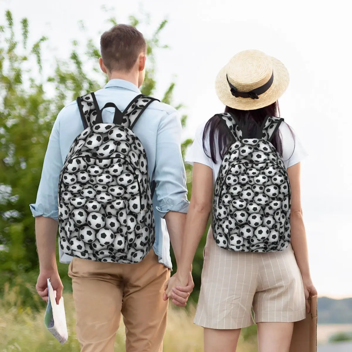 Cartable d'école Ikfor Soccer pour hommes et femmes, sac à dos en toile de sport de football, primaire, lycée, extérieur