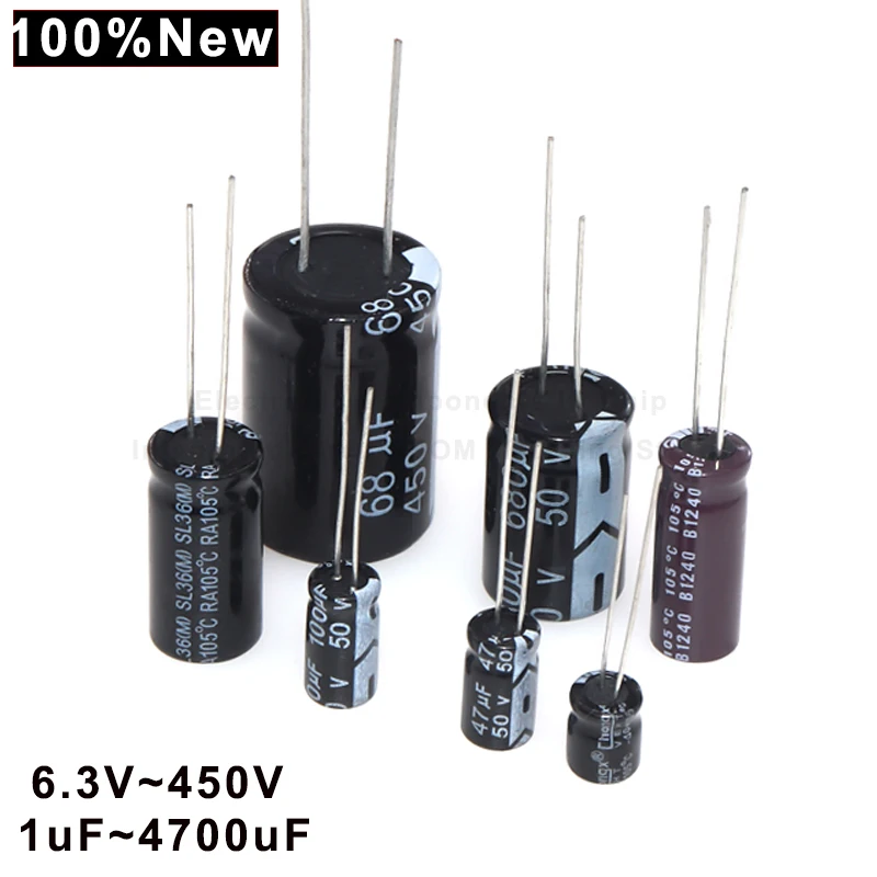 20pcs 400V 4.7UF 8 * 12 mm low ESR Aluminum Electrolyte Capacitor 4.7 uf 400 V Electric Capacitors 20%