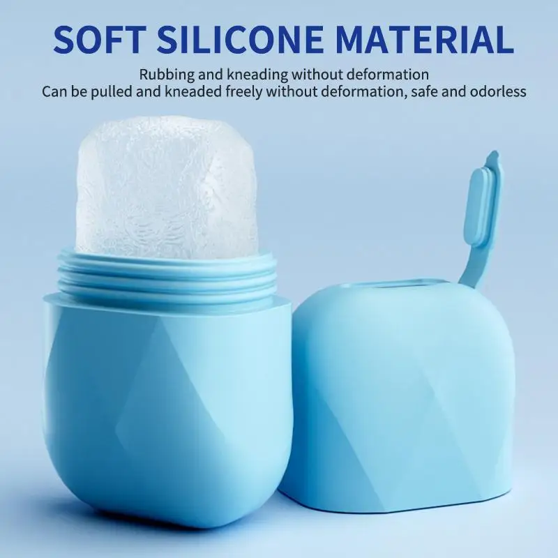 Silicone Face Ice Mold Reusable Face Facial Ice Roller Freezing Face Massage Roller Skin Care Beauty Tool Cold Therapy Massager