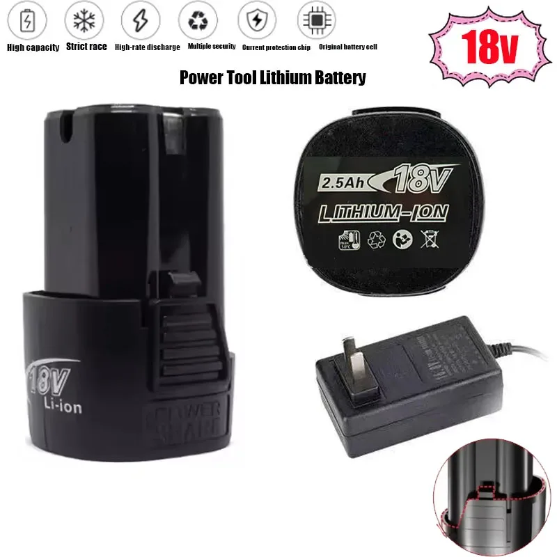 

Universal 18V Reloadable Lithium Battery, Replaceable Battery for Electric Key, Drill, Screwdriver, Saw, 18V Electric Tool