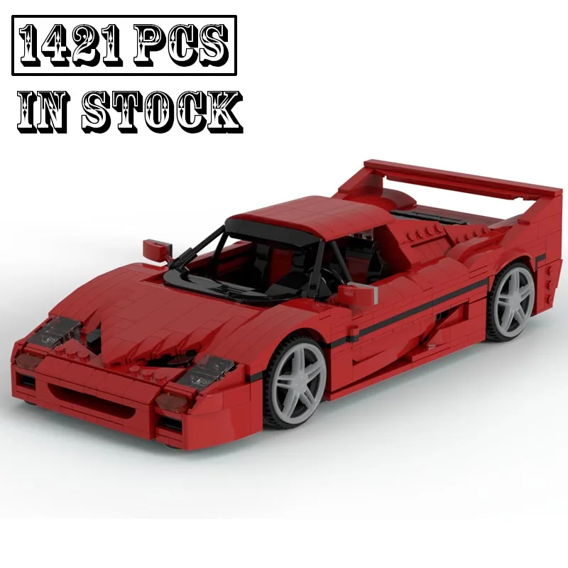 Supercar Racing Car Model, Technical Building Block, Brick Toys para Meninos e Meninas, Presentes de Aniversário, Novo, MOC-156523, F50, 1421Pcs