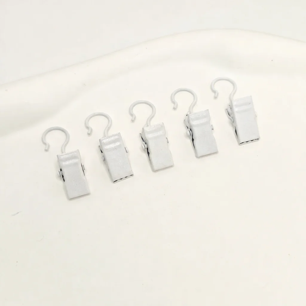 Adjustable Metal Curtain Clips With Ring Strong Grip Crocodile Clamps For Drapery Hanging Home Office Decoration Smooth