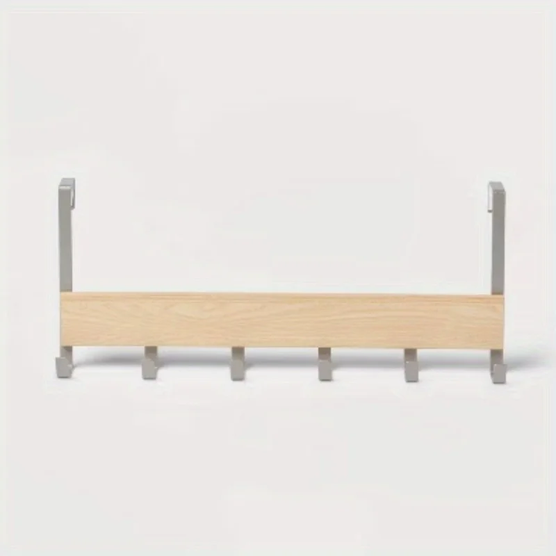 

Large Over the Door Hook with 6 Wooden Hooks - Comes with six hooks for plenty of organization