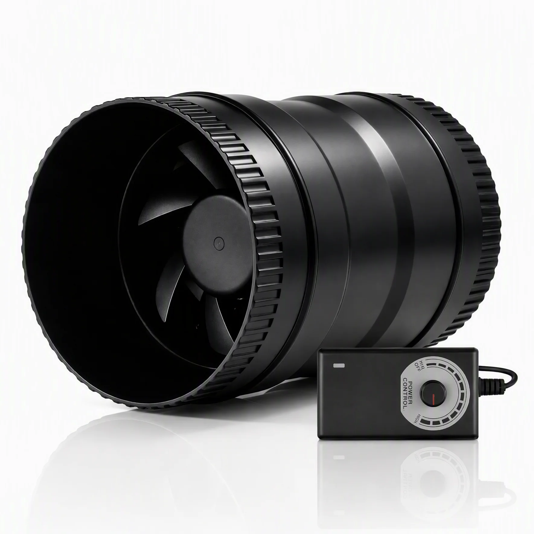 Hon&Guan 3-Inch Inline Duct Fan With Speed Controller, Low Power Consumption And High Rotating Speed, Compact Exhaust Fan
