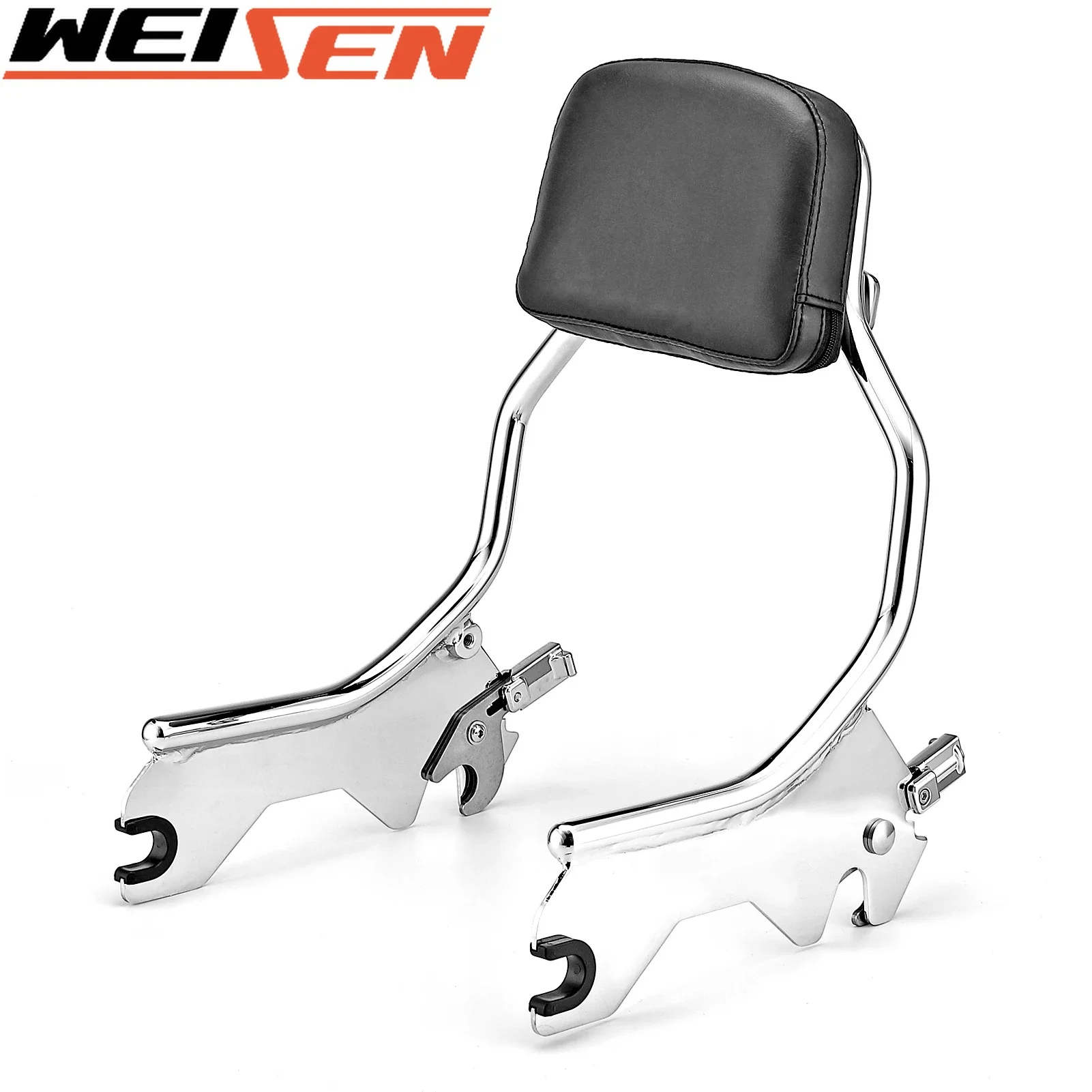 For Harley 2018-2024 FLDE FLHC FLHCS FLSL FXBB FXBBS FXST Two-up Seats Motorcycle Chrome Black Passenger Backrest Sissy Bar