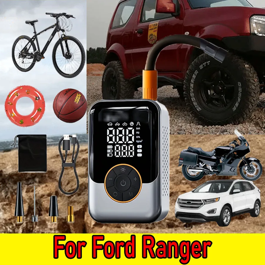 

Для Ford Ranger портативный беспроводной автомобильный насос для накачивания, быстрая зарядка, интеллектуальный цифровой насос для обнаружения давления в шинах