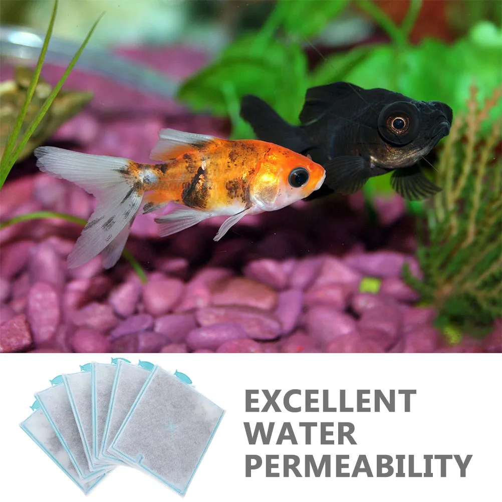 

Набор из 6 хлопковых фильтрующих матов для аквариума: премиум-качество для чистой воды без остатков, снижение смертности рыб, совместимость со всеми аквариумами