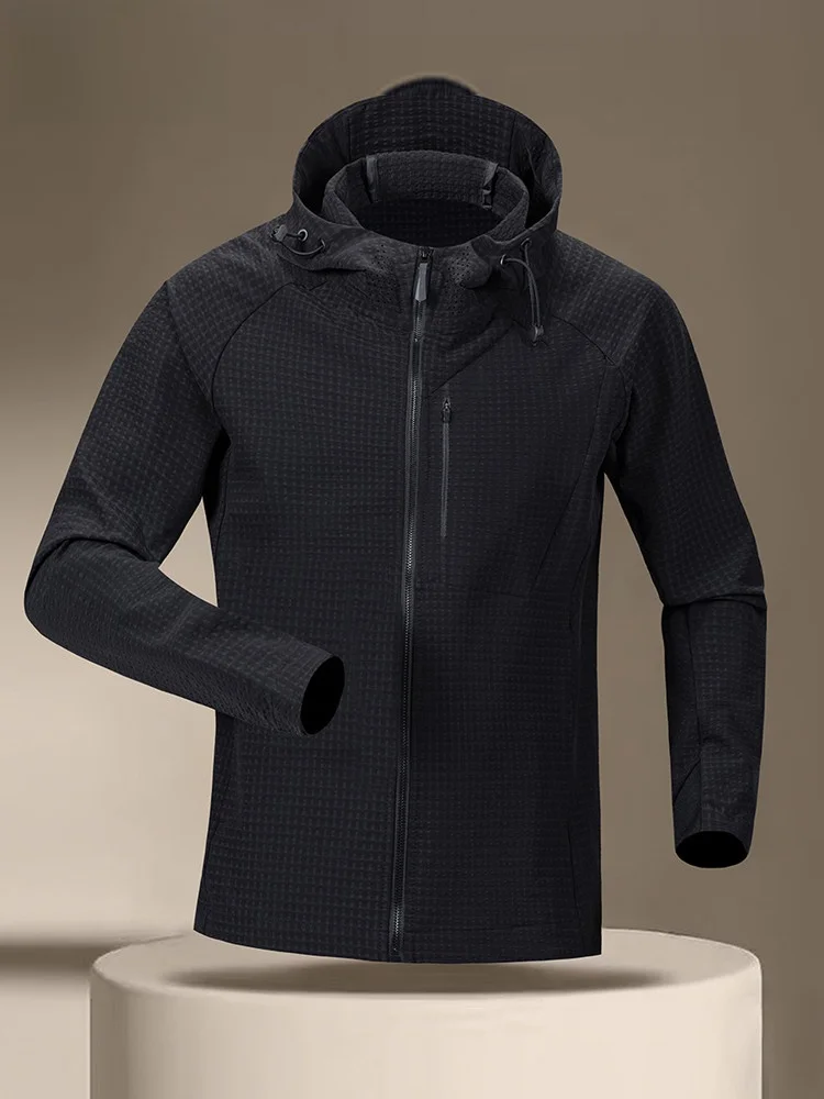Chaqueta ra y Transpirable de Malla Suave para , Estilo Casual, con Capucha y Cierre de Cremallera, ex, para Depo...