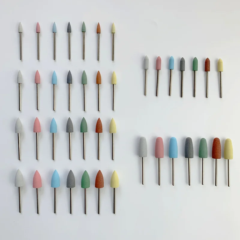 Dental Polishing Burs Polishers Diamond Nail Drill Bits Silicone Rubber Polisher Grinders Dentistry Accessories Dentist Tools