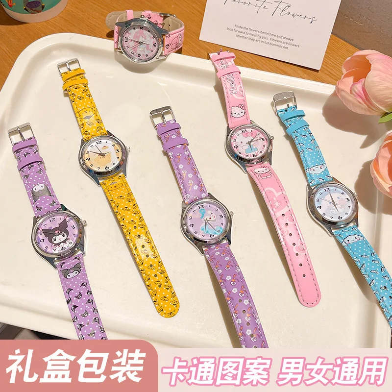 Children's cute cartoon Sanrio Kitty Cat Kurumi Yu Gui dog electronic three-dimensional watch boys and girls