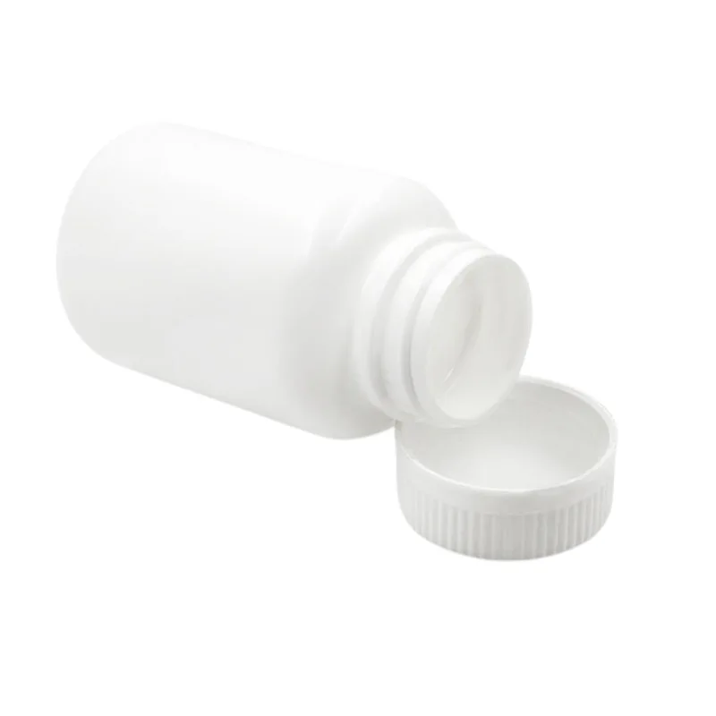 5 pz 15ml/20ml/30ml/50ml/60ml/100ml plastica reagente imballaggio bottiglia riutilizzabile HDPE bianco vuoto sigillo contenitore medicina pillola fiala