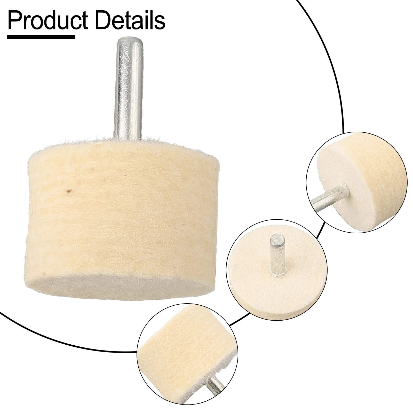 Rotary Tools Grinding Head 6mm Beige Grinding Head Mounted Polishing Polishing Effect Versatile Sizes Easy To Use