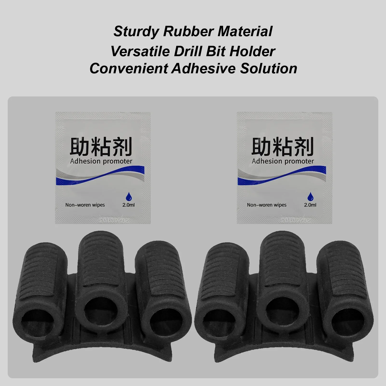 

Bit Holder For Drill Self-Adhesive Drill Bit Holster High Strength Sleeve Organizer Gripper Guide For Business Side Belt Home