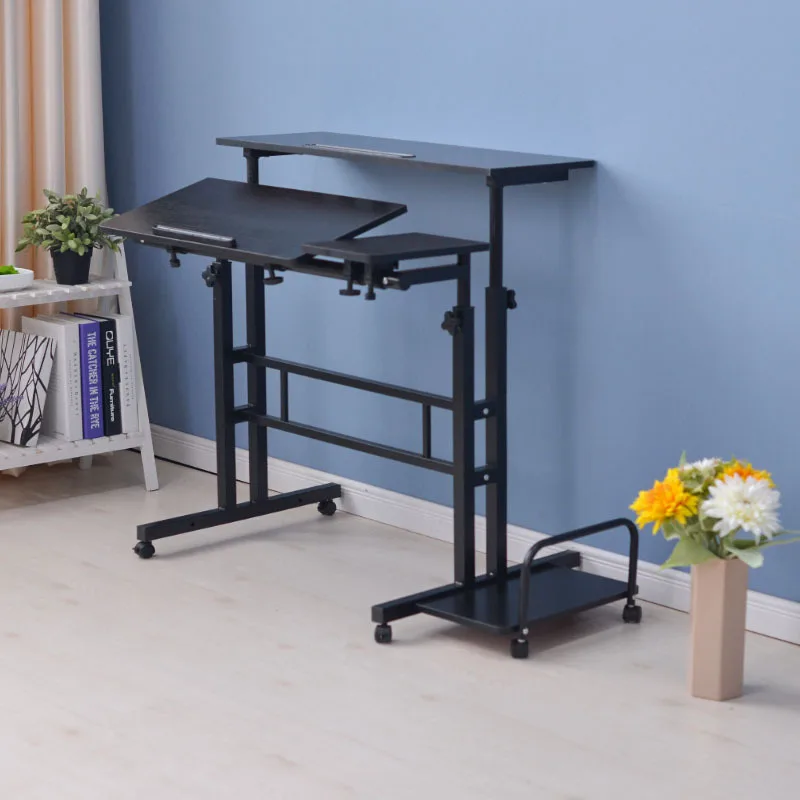 Standing Lifting Notebook Desktop Computer Desk Multifunctional Conference Table Mobile Adjustment Learning Desk