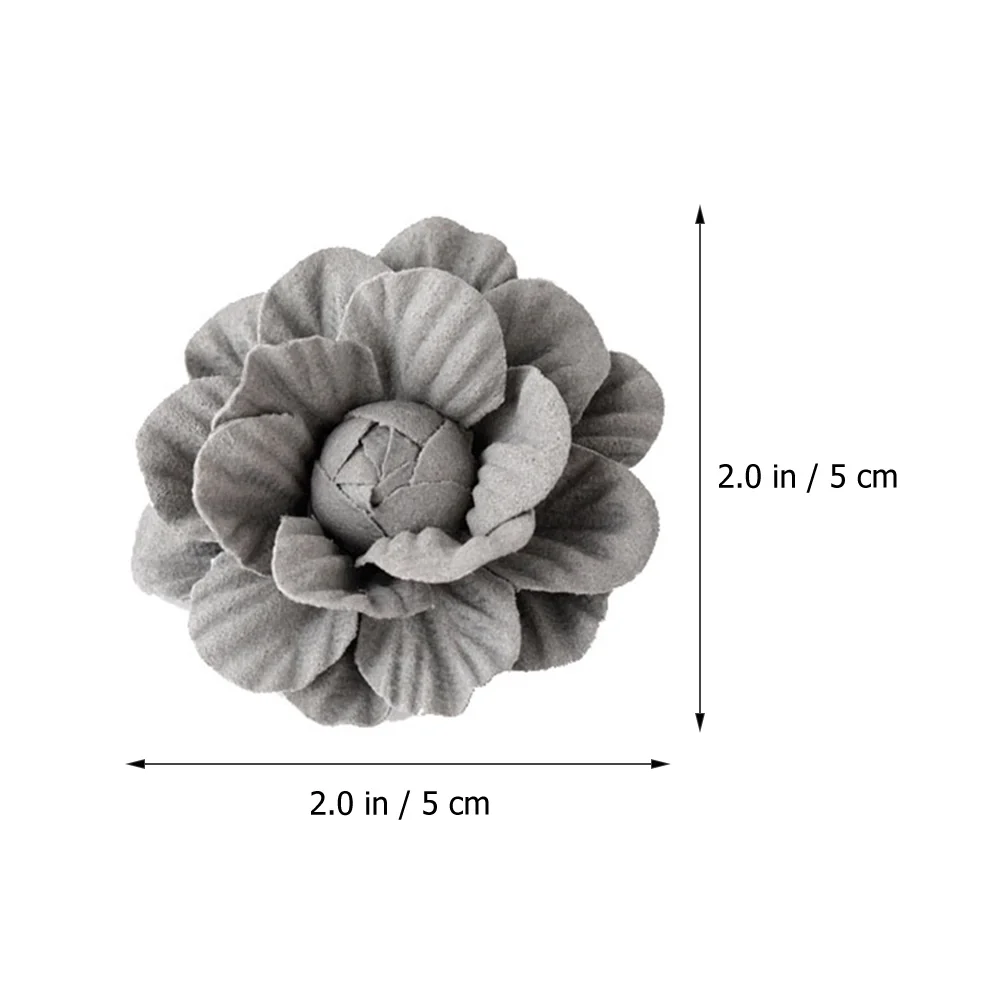

10pcs Camellia Hair Flower Clips Microfiber Clothes Decor DIY Ornament Colorful Costume Craft Decoration