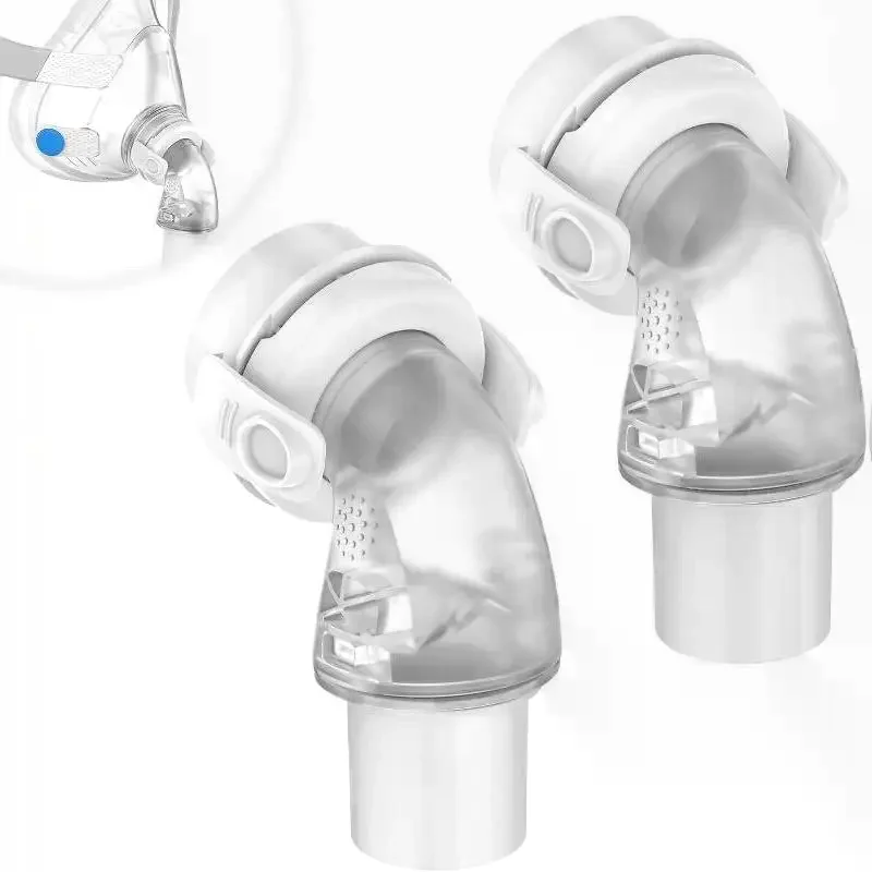 1Pcs CPAP Mask Mouth And Nasal Mask Tube CPAP Replace Elbow Tubing Connector For AirFit F20 F30 Full Face Mask For Sleep Apnea