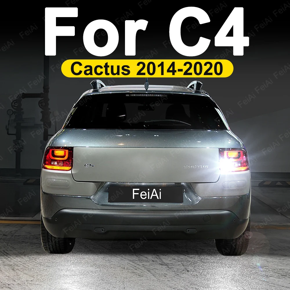 Para Citroen C4 Cactus luces LED de marcha atrás 2014 2015 2016 2017 2018 2019 2020 C4 Cactus accesorios de ajuste luz de marcha atrás de respaldo