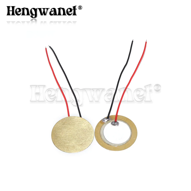 12 15 18 20 27 35 50mm Piezoelectric Piezo Ceramic Wafer Plate With Wire Element Sounder Sensor For Buzzer Loudspeaker