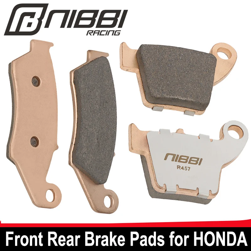 NIBBI Front Rear Brake Pads Set For HONDA CRE 250 F Enduro CR 250 R 2T CRF 250 F 450 RWE SUZUKI RM-Z 250 Yamaha WR 450F 4T Motor