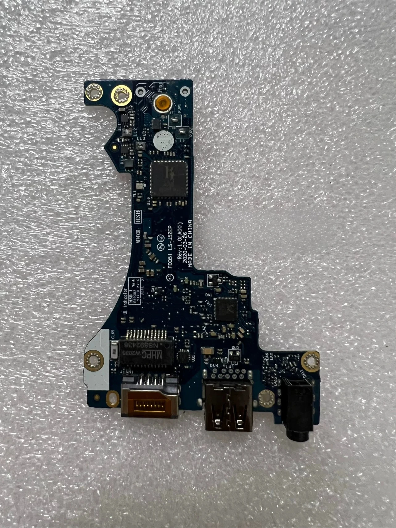 For Dell  ALIENWARE M15 R3 R4 Audio USB Small Board LS - J52EP 01RM3Y, Laptop Internal Repair Part