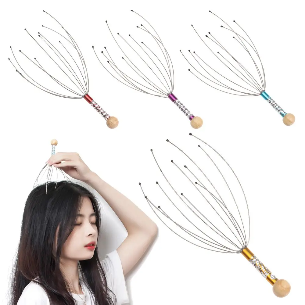 

Unisex Blood Circulate Spa Headache Healing Head Neck Body Massage Stress Relaxing Claw Octopus Scalp