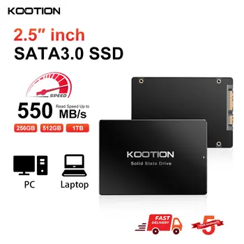 Unidad de estado sólido KOOTION SATA3 de 2,5 pulgadas, 2TB, 1TB, 512GB, 480GB, 256GB, 240GB, 128GB, 120GB SSD, discos duros internos para ordenador portátil de escritorio 1