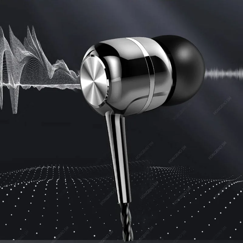 Wired Earphones with Microphone 4mm in-Ear Heavy Bass Line Control Call Noise Reduction Gaming Headset for Multiple Phone Models